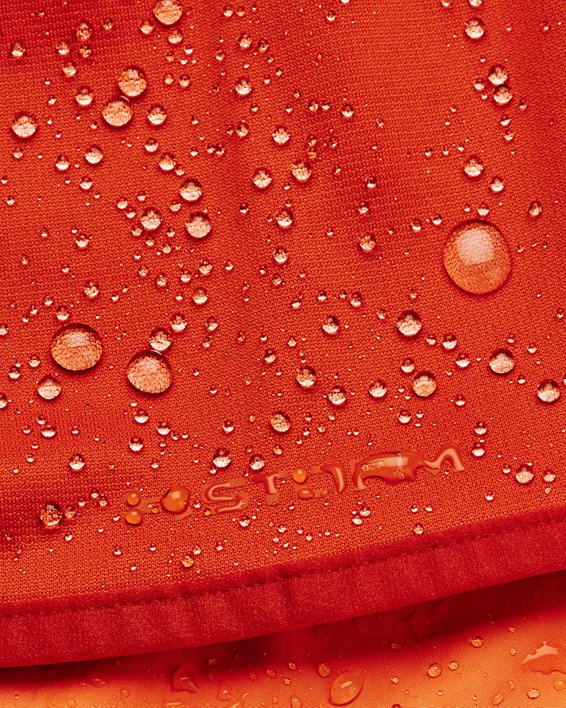 Men's Armour Fleece® Storm Full Zip Hoodie, Orange, pdpMainDesktop image number 4